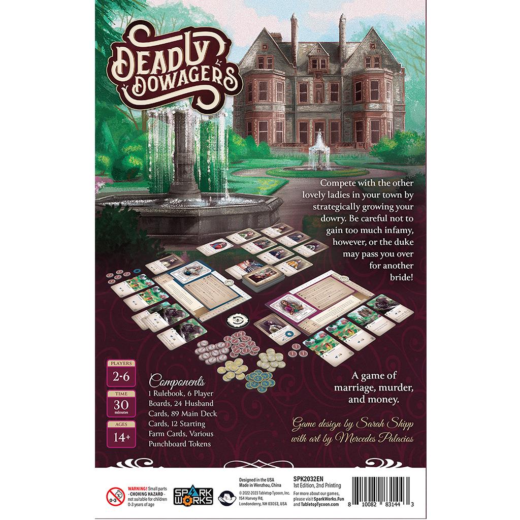 Deadly Dowagers (Vertical art box) By Tabletop Tycoon Board Game