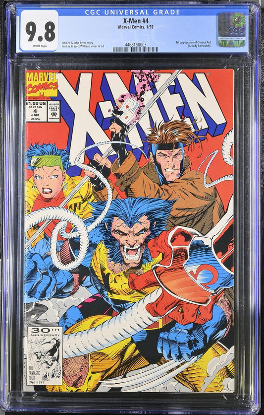 X-Men #4 Marvel Comics CGC 9.8 Graded Comic Book