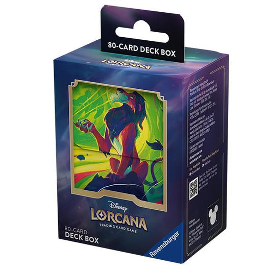 Disney Lorcana Azurite Sea Deck Box Scar, Vengeful Lion TCG By Ravensburger