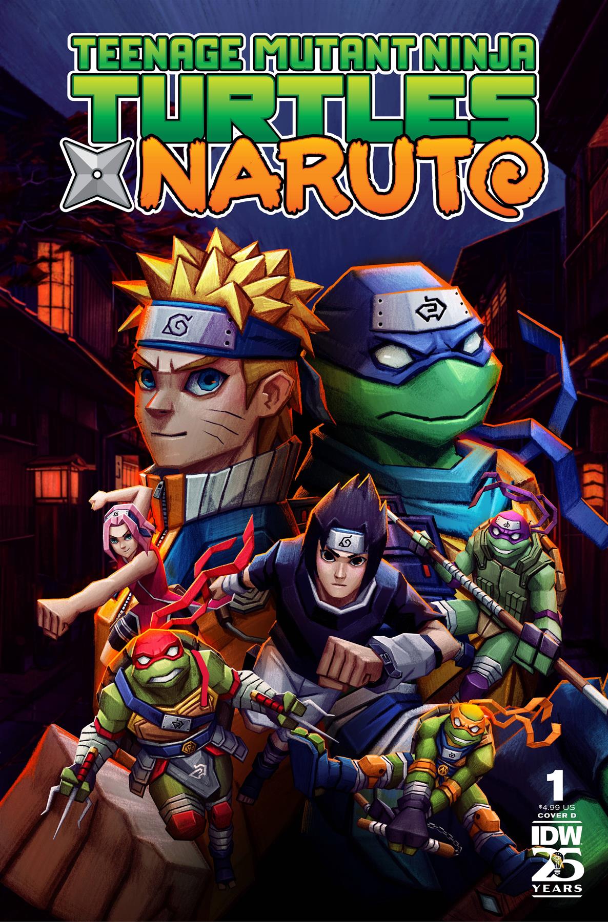 Teenage Mutant Ninja Turtles X Naruto #1 Cvr D Moncayo Idw-prh Comic Book