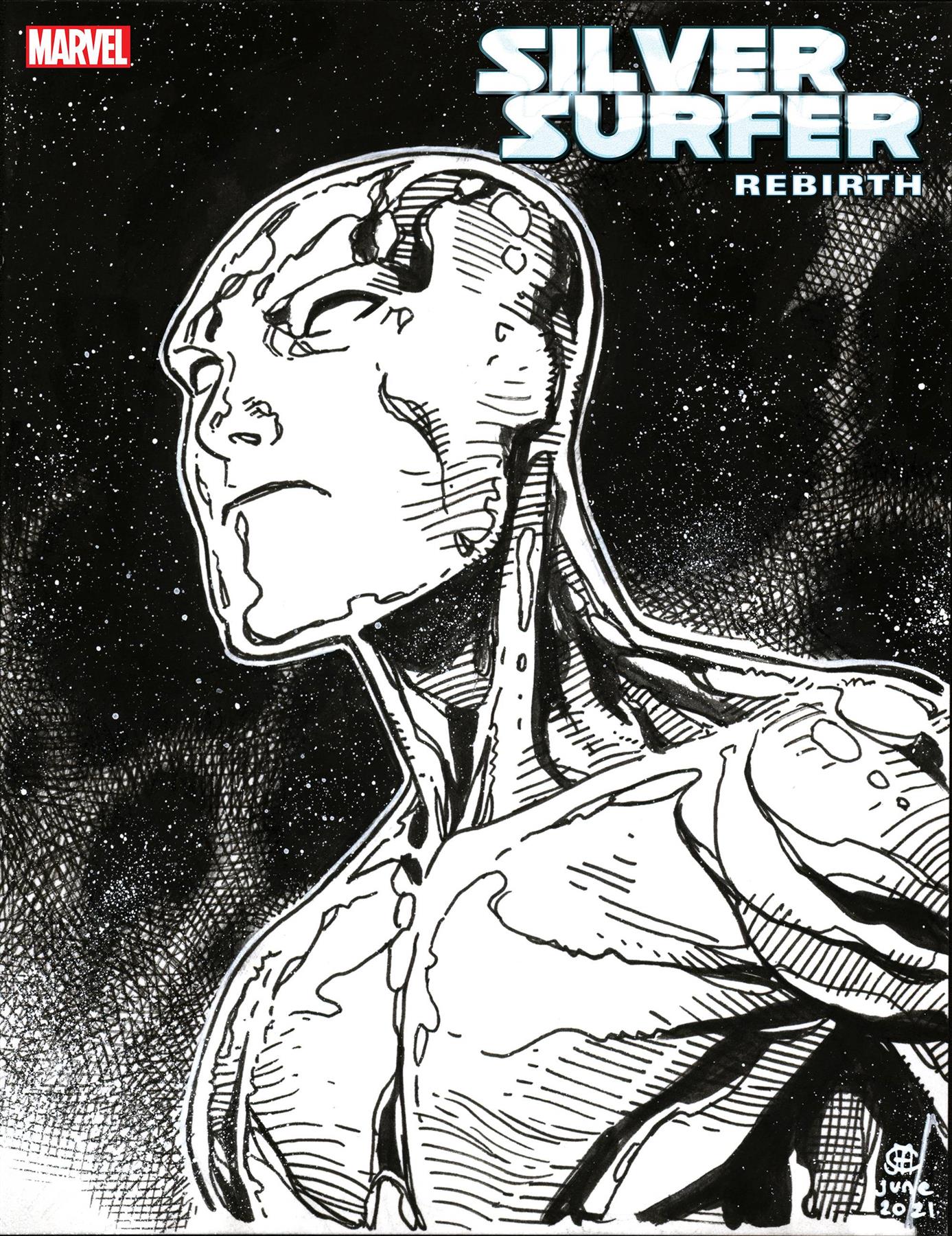 Silver Surfer Rebirth #1 (Cheung Headshot Sketch Var) Marvel Prh Comic Book 2022