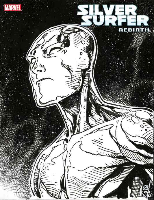 Silver Surfer Rebirth #1 (Cheung Headshot Sketch Var) Marvel Prh Comic Book 2022