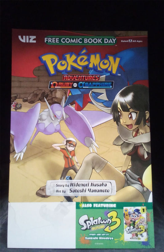Pokemon Adventures: Omega Ruby & Alpha Sapphire / Splatoon 3: Splatlands 2024 Viz Comic Book