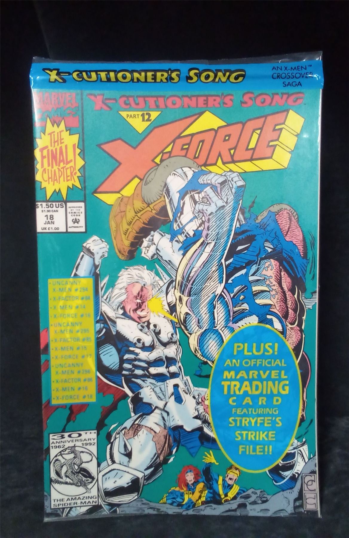 X-Force #18 1993 Bagged Variant w/Trading Card Marvel Comic Book