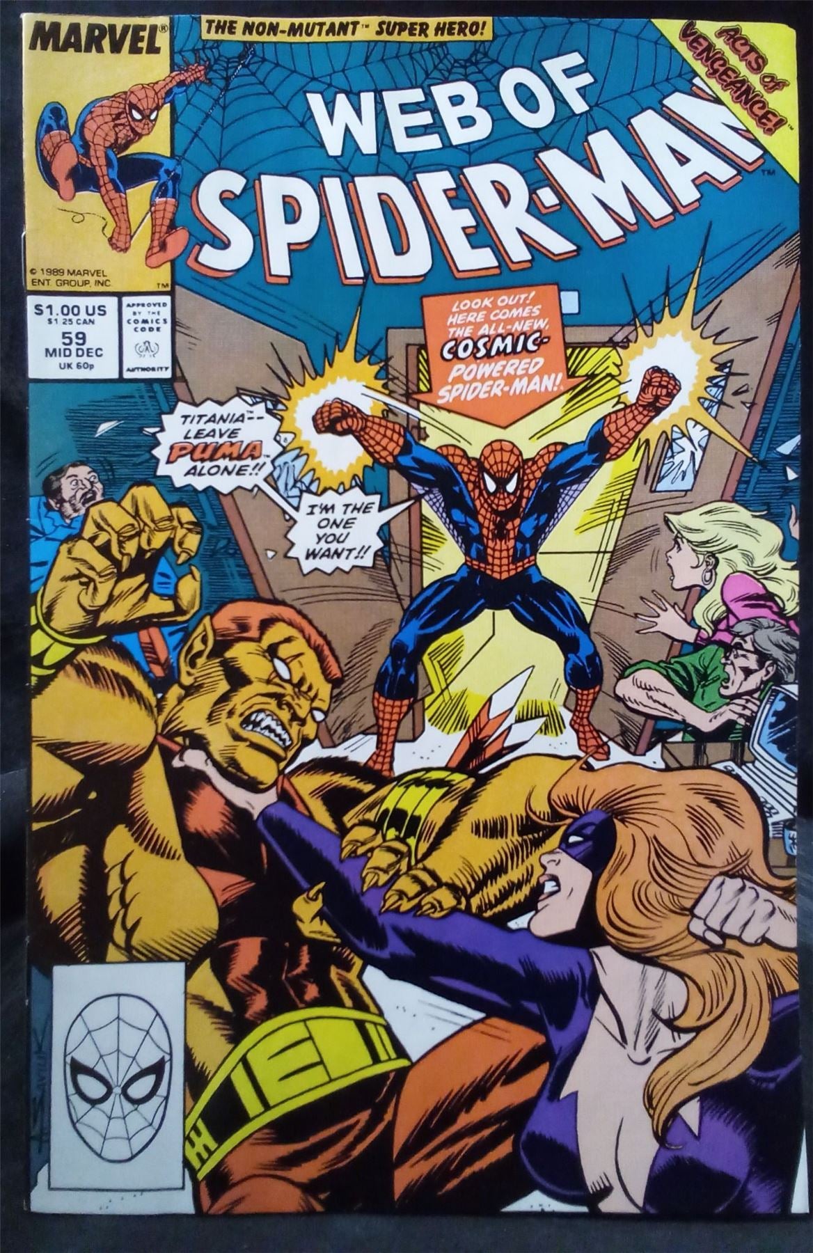 Web of Spider-Man #59 1989 Marvel Comics Comic Book