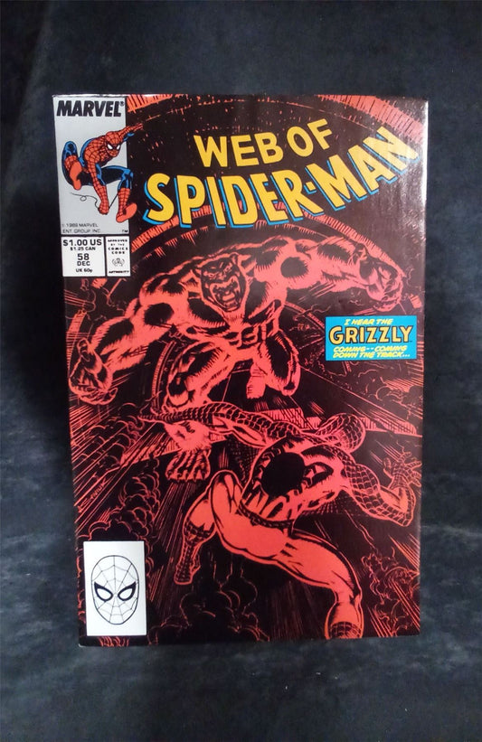 Web of Spider-Man #58 1989 Marvel Comics Comic Book