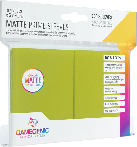 MATTE Prime Sleeves: Standard Lime Gamegenic