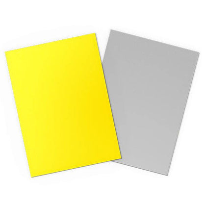 Dragon Shield Sleeves Standard DUAL- Matte Yellow & Silver (100 ct.) By Arcane Tinmen