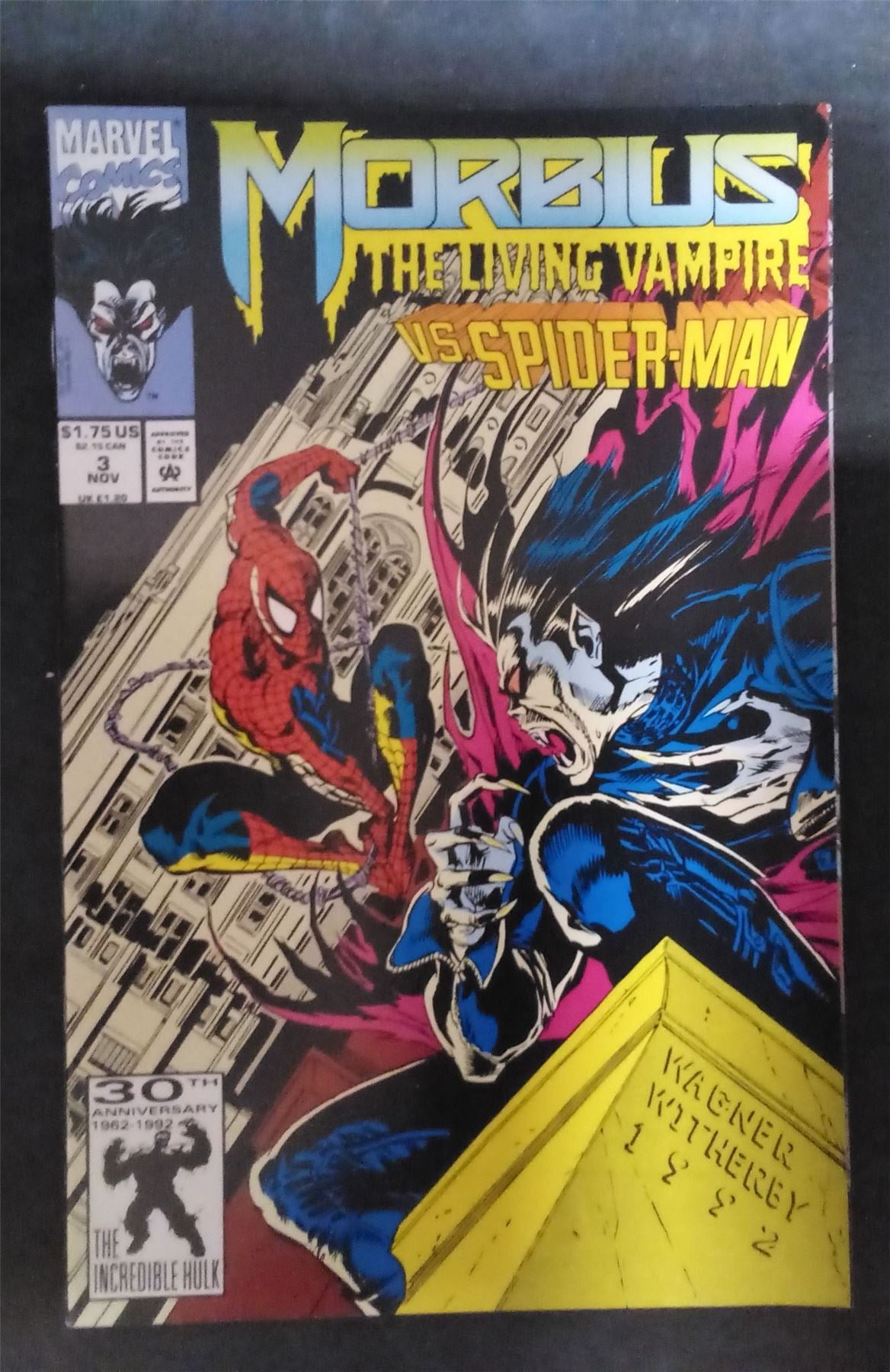 Morbius: The Living Vampire #3 1992 marvel Comic Book