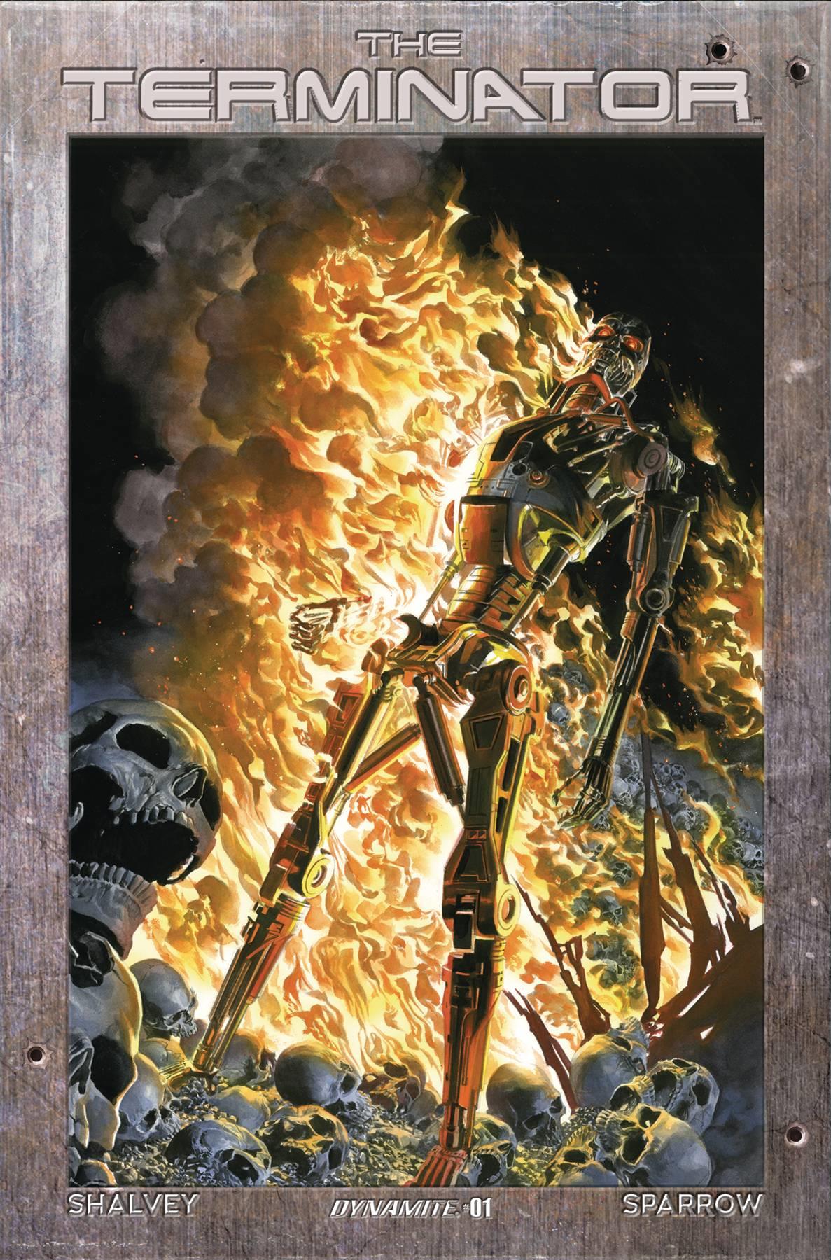Terminator #1 Cvr E Ross Burning Earth Icon Dynamite Comic Book