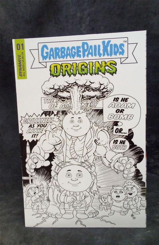 Garbage Pail Kids: Origins #1 1:7 Harder Incredible Hulk 1 Homage B&W FOC Cover dynamite entertainment Comic Book