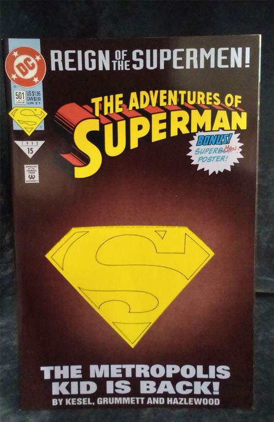 Adventures of Superman #501 Die-cut cover 1993 DC Comics Comic Book