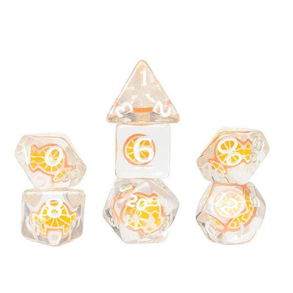 7-Die Set Fruit Slice: Orange By Sirius A Dice Inc.