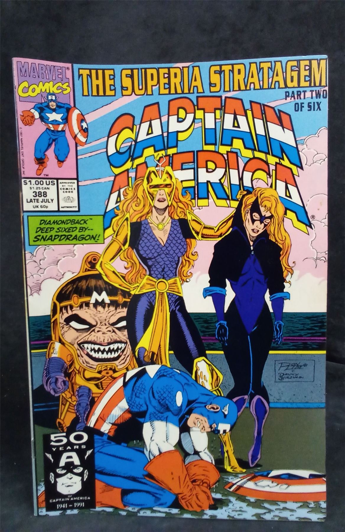 Captain America #388 Direct Edition 1991 Marvel Comics Comic Book
