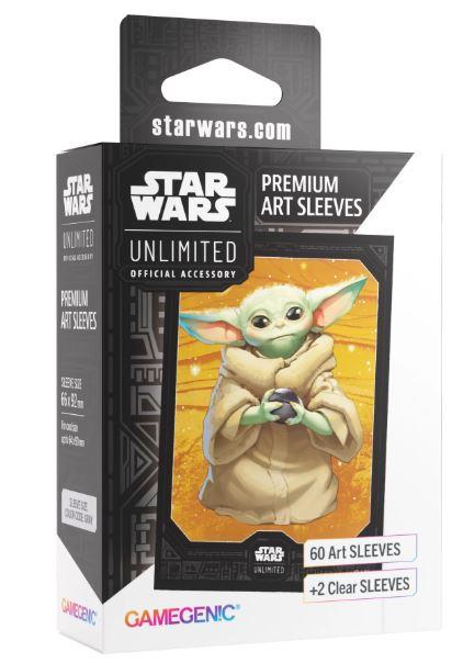 Star Wars Unlimited Legends of the Force Premium Art Sleeve Grogu By Gamegenic