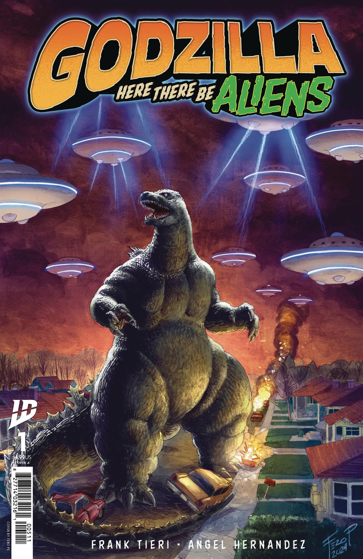 Gozilla Here There Be Aliens #1 Cvr A Pe Cvr A Pe Idw-prh Comic Book 2025