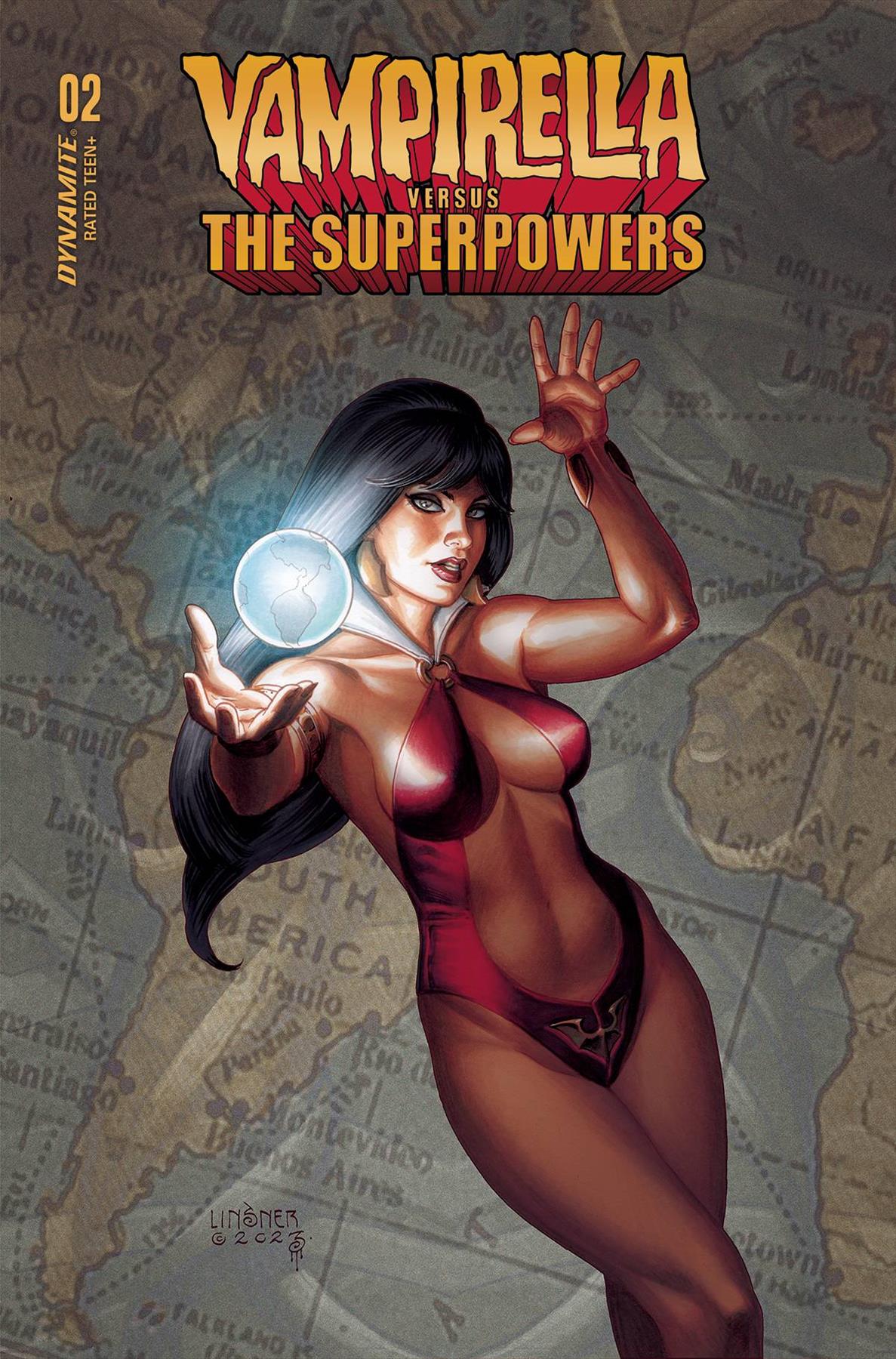 Vampirella Vs Superpowers #2 Cvr D Linsner Dynamite Comic Book