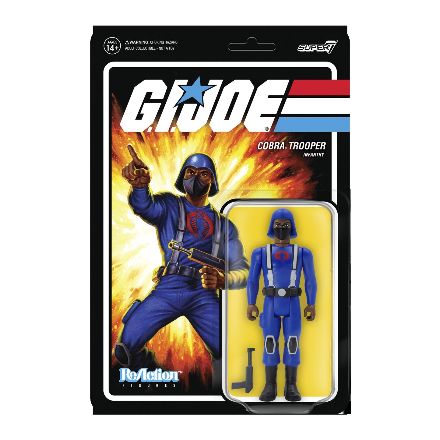 Gi Joe Cobra Trooper H-back Dk Brown Wv 1a Reaction Fig