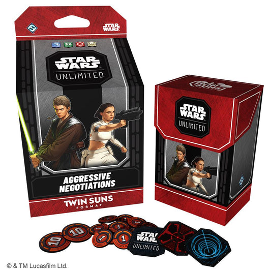 Star Wars Unlimited TCG- Aggressive Negotiations: Anakin Skywalker and Padmé Amidala Twin Suns Deck By Fantasy Flight Games
