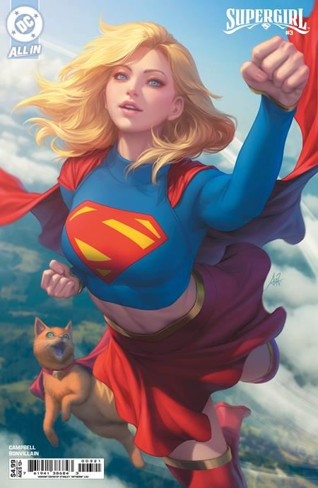 SUPERGIRL #3 CVR B STANLEY ARTGERM LAU CARD STOCK VAR  DC Comics Comic Book 2025