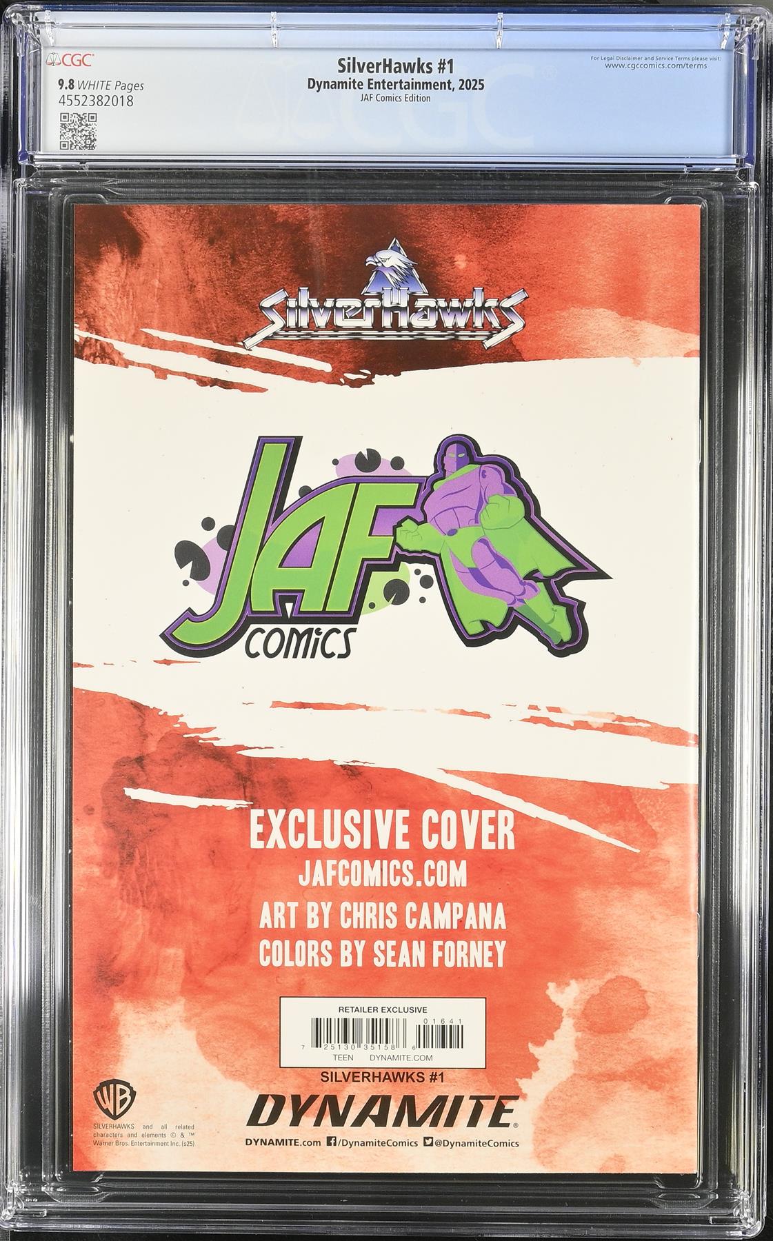 Silverhawks #1 JAF Exclusive CGC 9.8 Graded Comic Book