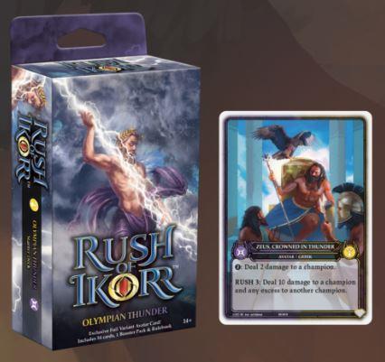 Rush of Ikorr: Act 1 Shattered Chaos Starter Deck Olympian Thunder TCG By Upper Deck
