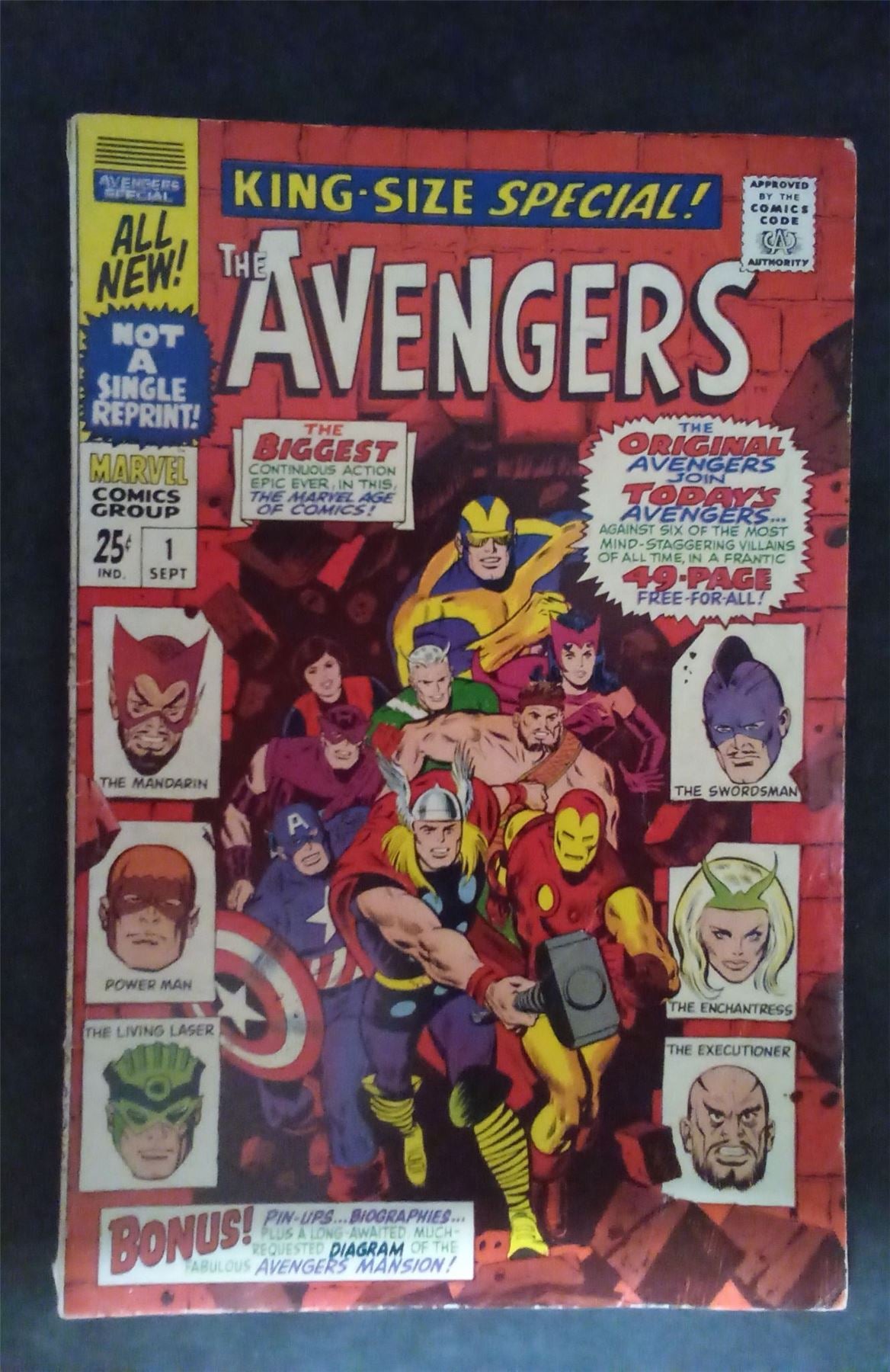 The Avengers Annual #1 1967 marvel Comic Book