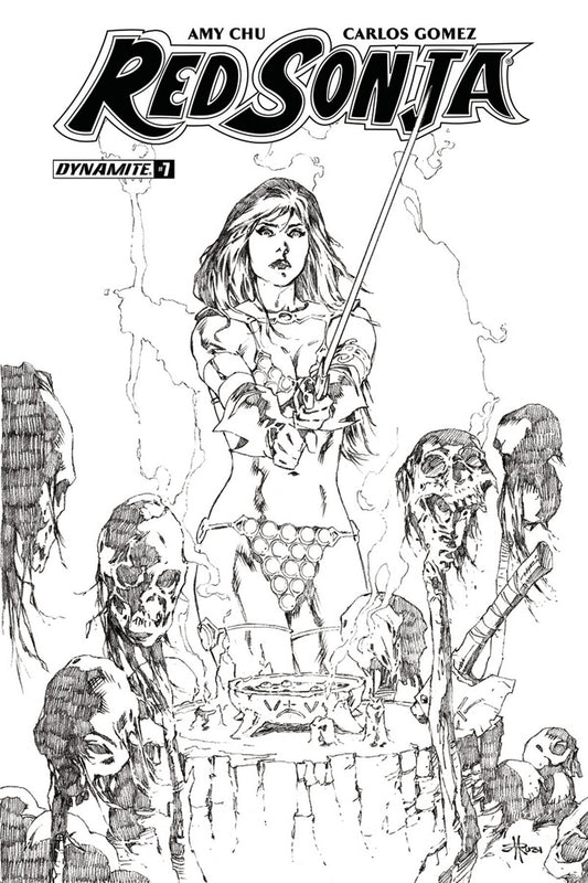 RED SONJA #7 CVR H 30 COPY RUBI B&W INCV Dynamite Comics Comic Book