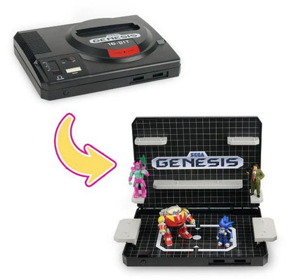 Console Heroes Sega Genesis Supervillain Boss Bundle Playset with Cartridge Storage Tray by Console Heroes