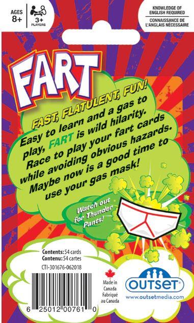 Fart Card Game By Outset Media Board Game