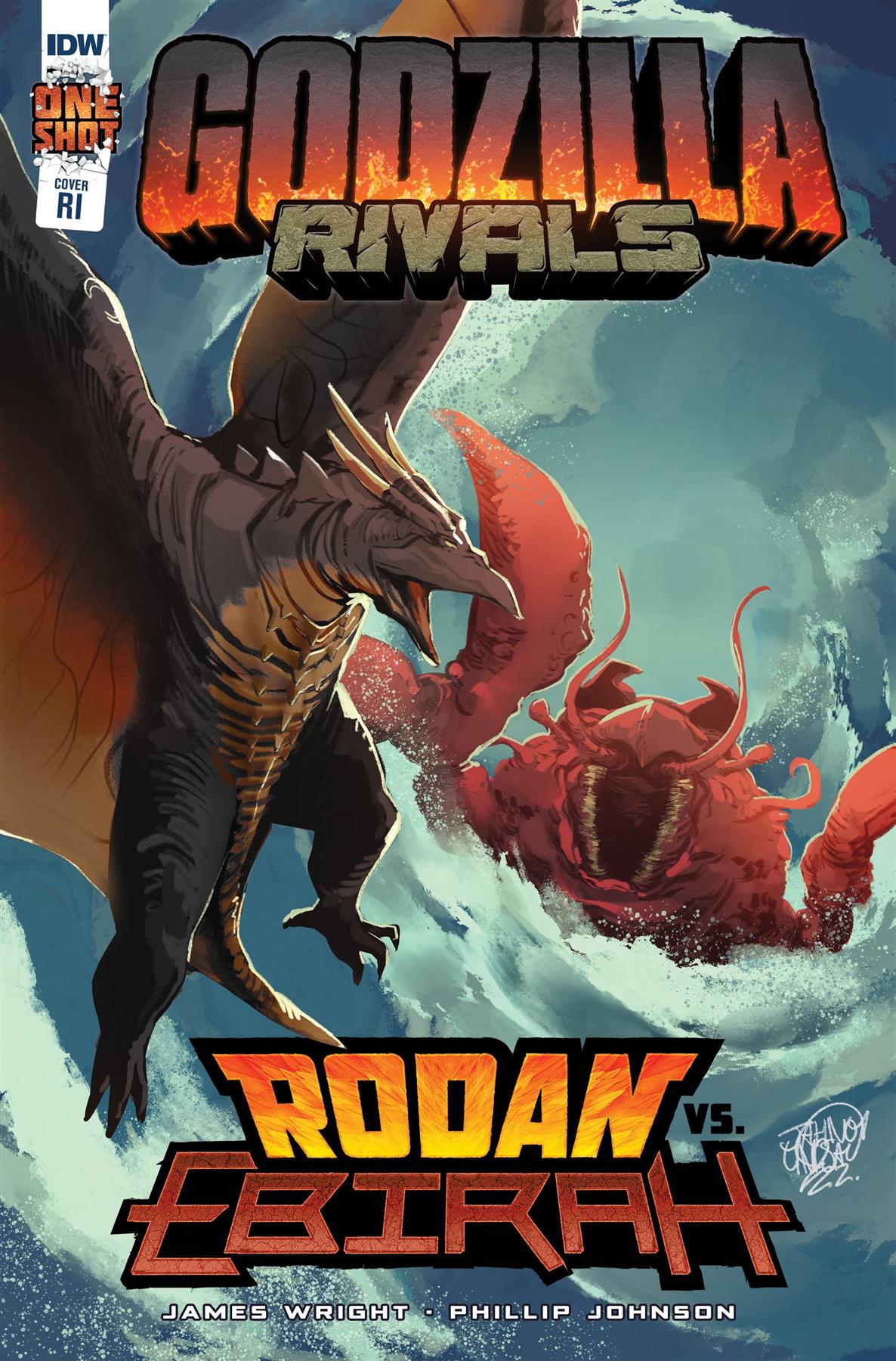 Godzilla Rivals Rodan Vs Ebirah Cvr C 10 Copy Incv Lindsay Idw Publishing Comic Book