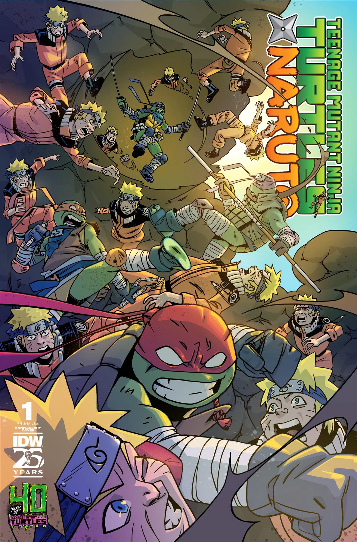 Teenage Mutant Ninja Turtles X Naruto #1 40th Anniv Duncan Idw-prh Comic Book