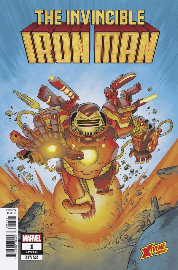 Invincible Iron Man #1 Shalvey X-treme Marvel Var (Shalvey X-treme Marvel Var) Marvel Prh Comic Book 2022
