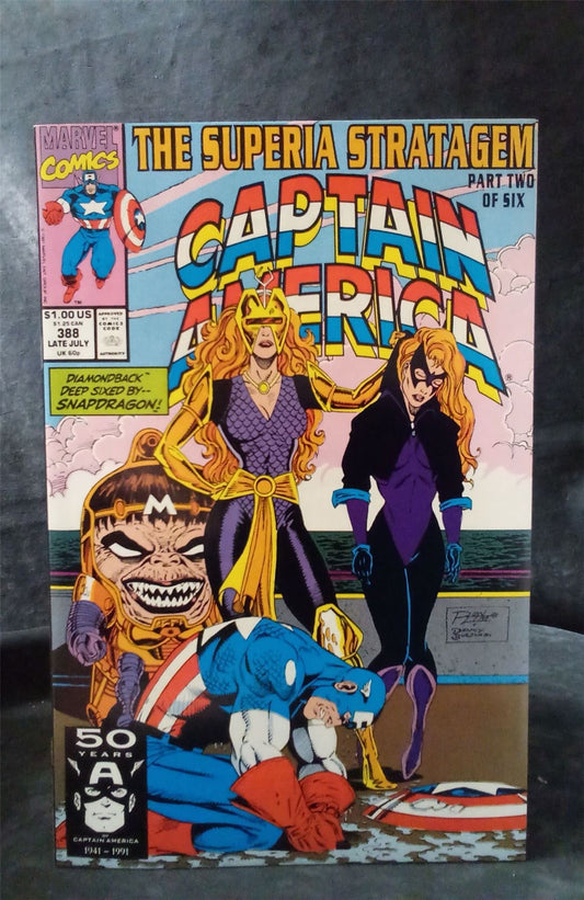 Captain America #388 Direct Edition 1991 Marvel Comics Comic Book