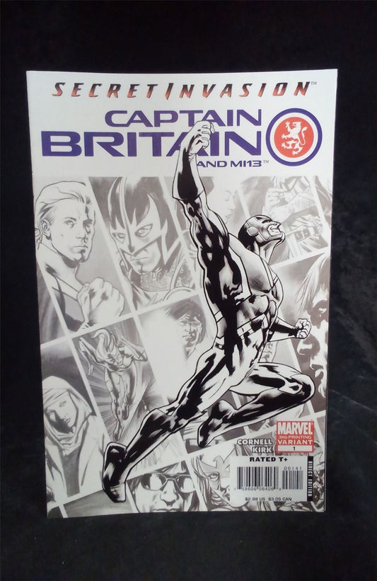 Captain Britain and MI:13 #1 Third Print Cover 2008 Marvel Comics Comic Book