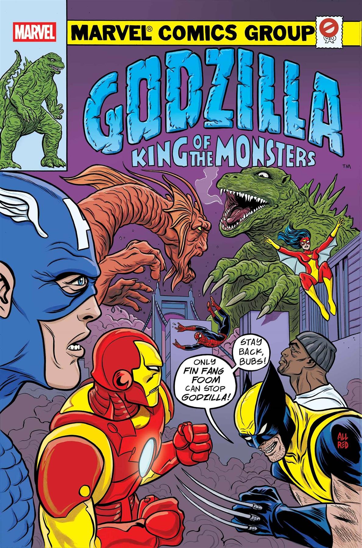 Godzilla Vs Avengers #1 Allred King Of Monsters Homage Var  Marvel Prh Comic Book 2025