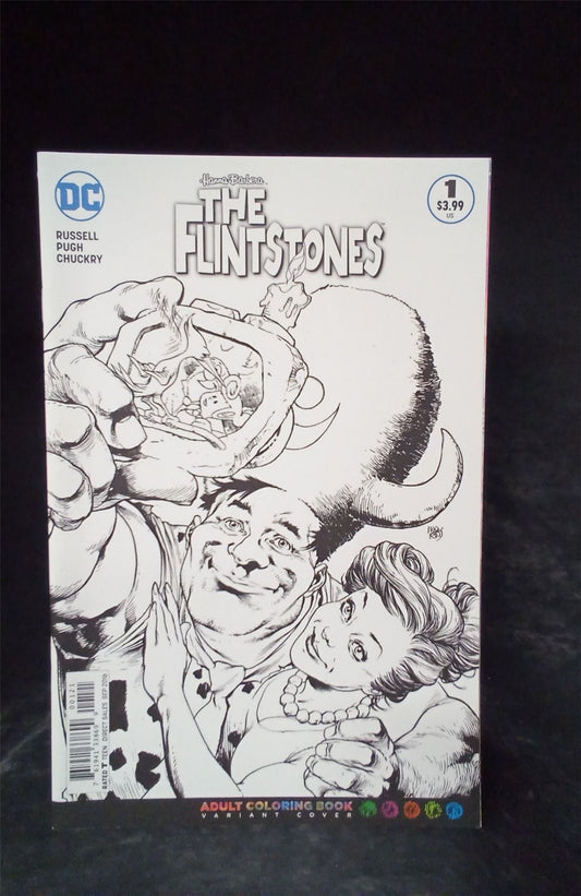 The Flintstones #1 Reis Black and White Cover 2016 DC Comics Comic Book