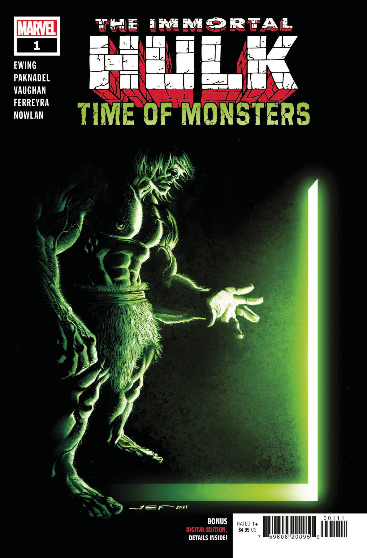 Immortal Hulk Time Of Monsters #1 Marvel Comics Comic Book
