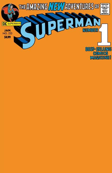 SUPERMAN #233 FACSIMILE EDITION CVR D BLANK VAR  DC Comics Comic Book 2025