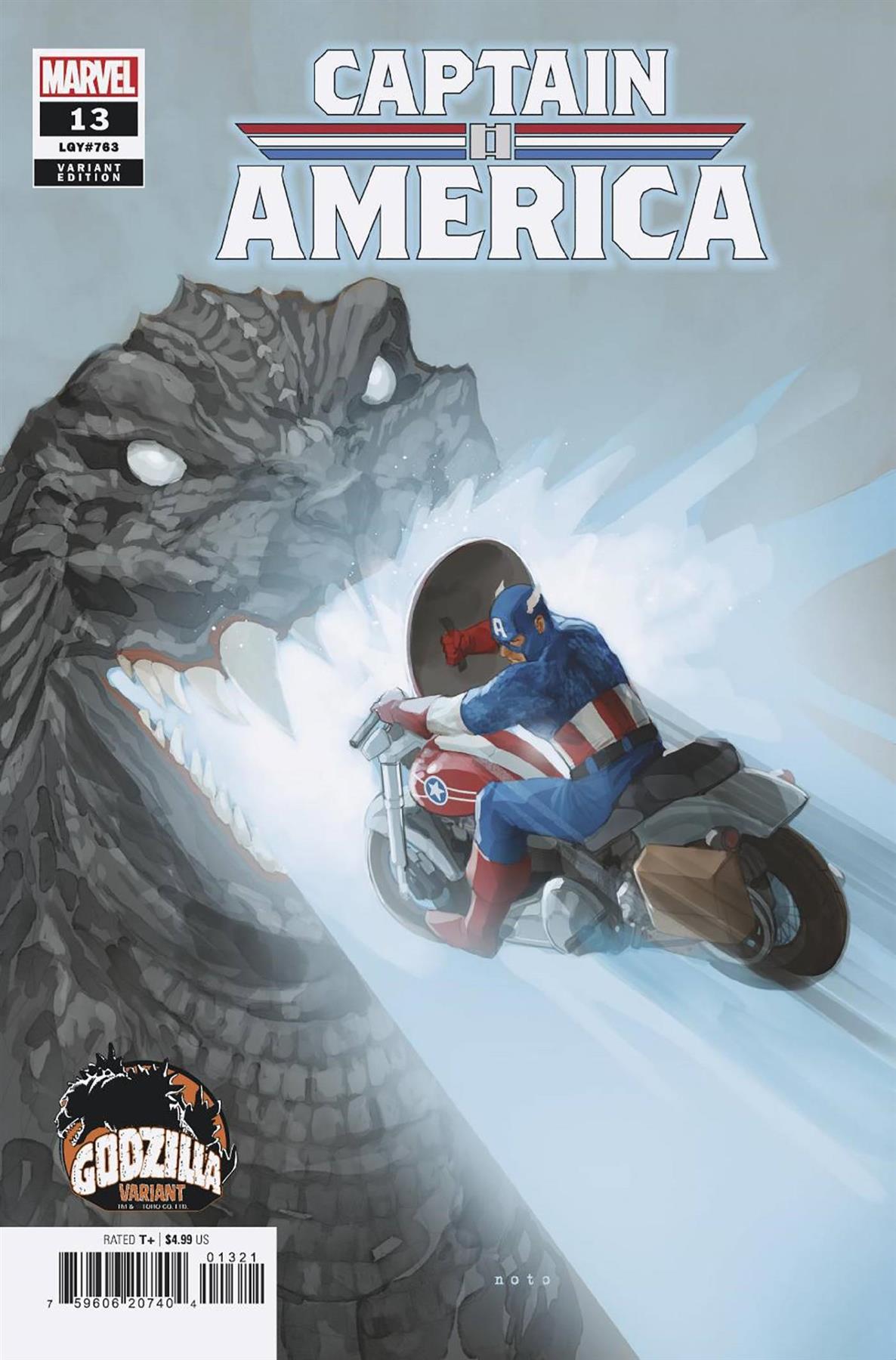 Captain America #13 Phil Noto Godzilla Var Phil Noto Godzilla Var Marvel Prh Comic Book 2024