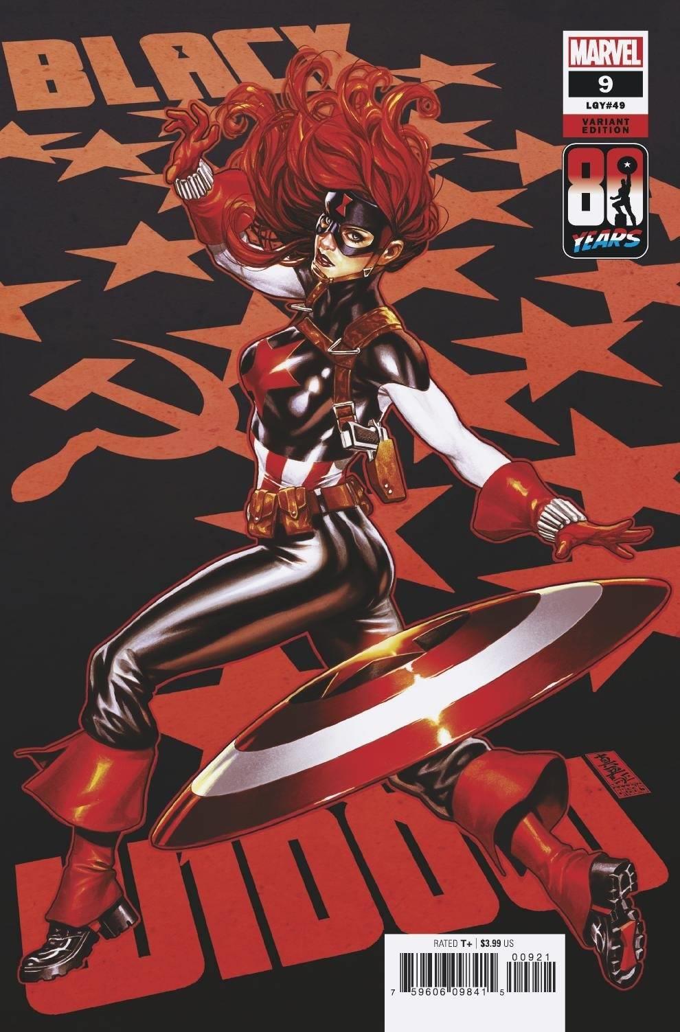 Black Widow #9 Brooks Captain America 80th Var Marvel Comics Comic Book