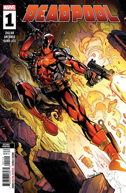 *Signed* Deadpool #1 2nd Ptg Chris Campana Var Marvel Comic Book