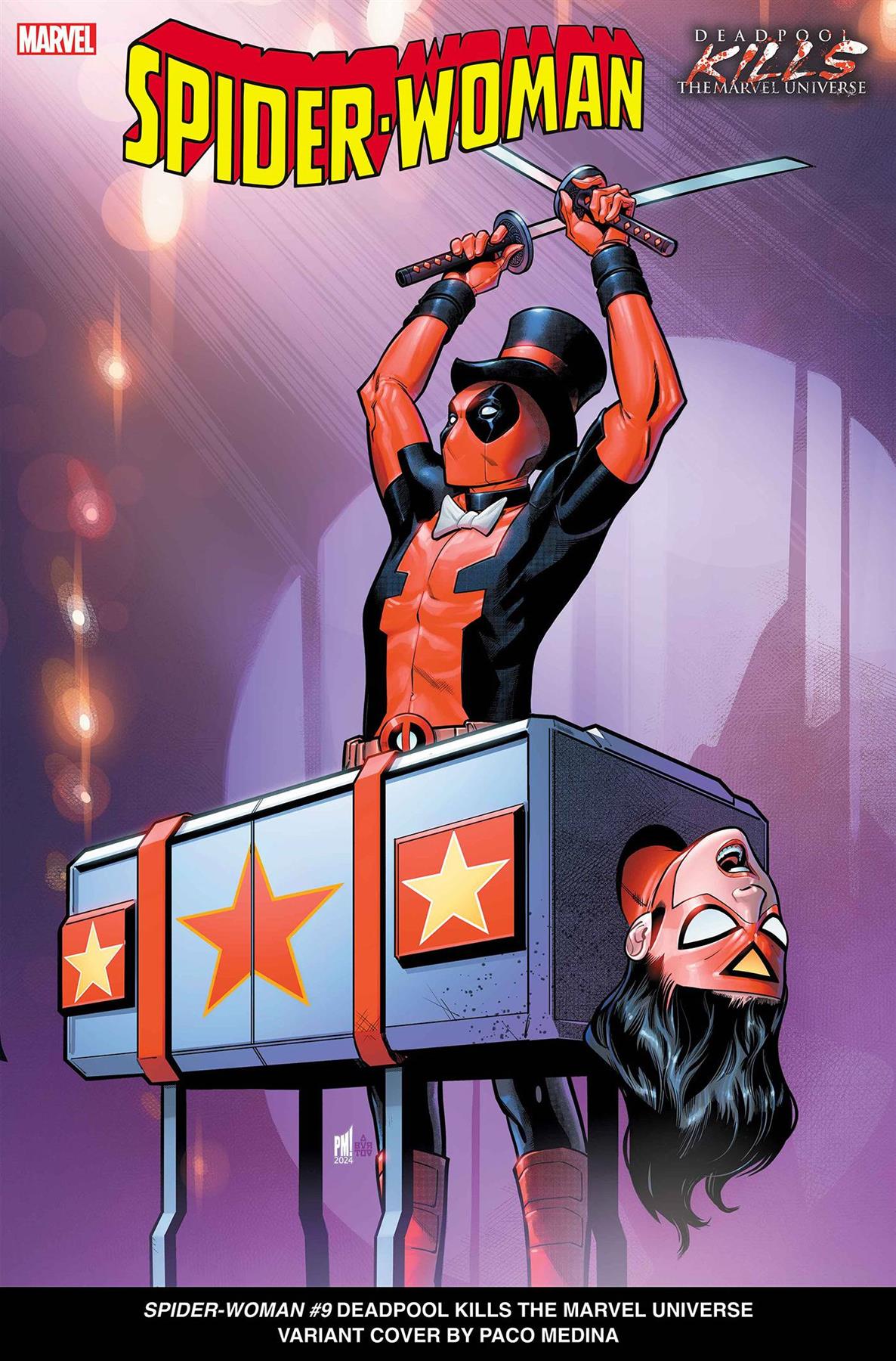 Spider-woman #9 Medina Deadpool Kills Marvel Universe Var Medina Deadpool Kills Marvel Universe Var Marvel Prh Comic Book 2024