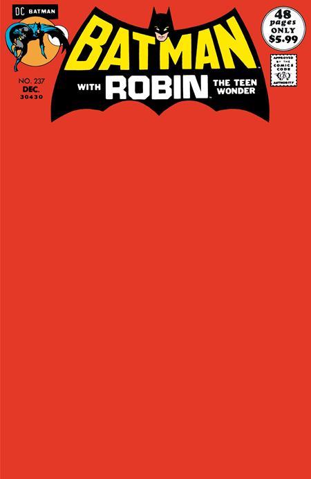 Batman #237 Facsimile Edition Cvr C Blank Var DC Comics Comic Book