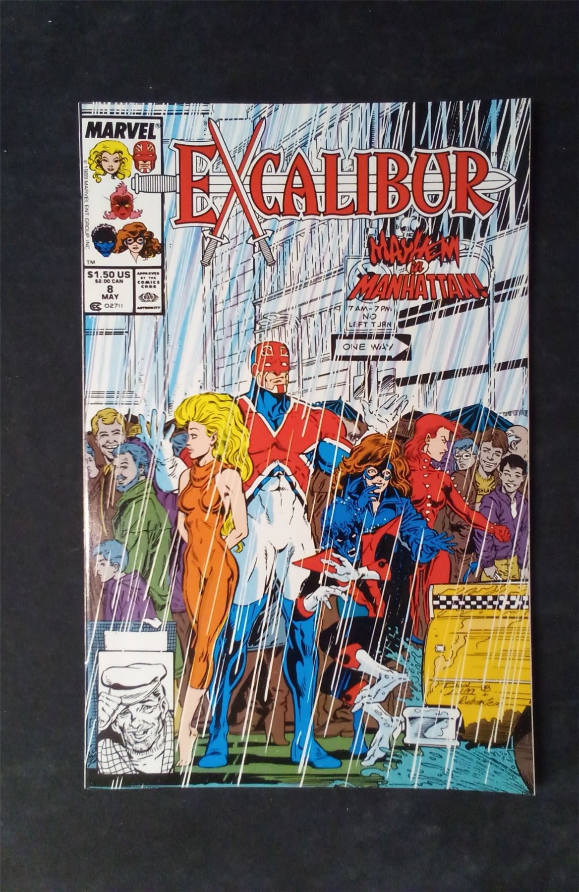 Excalibur #8 Direct Edition 1989 marvel Comic Book