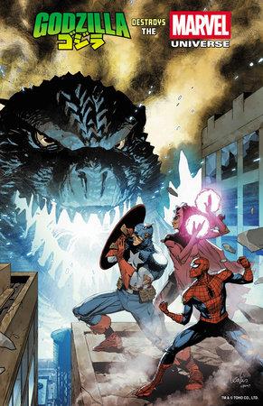 Godzilla Destroys The Marvel Universe #1 Yu Foil Var  Marvel Prh Comic Book 2025