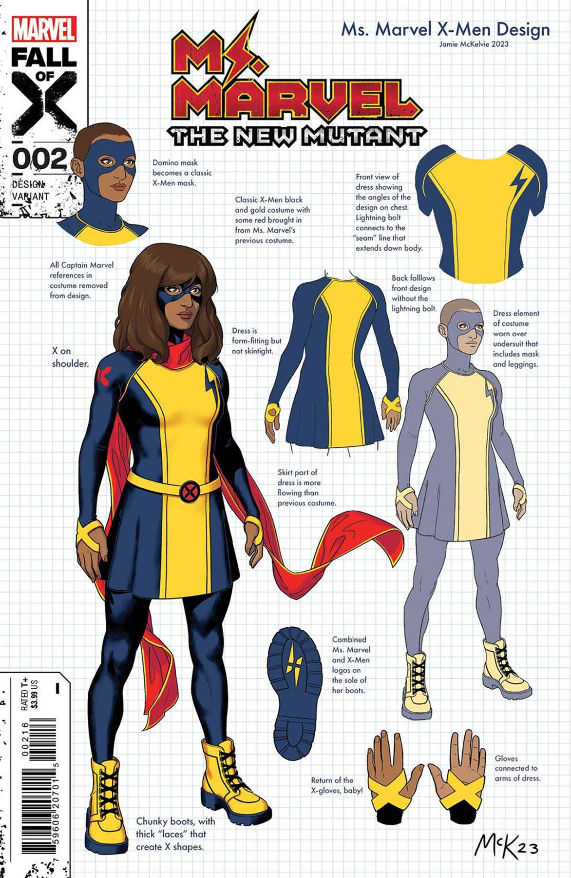 Ms Marvel The New Mutant #2 Jamie Mckelvie Design Var (Jamie Mckelvie Design Var) Marvel Prh Comic Book 2023