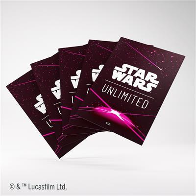 Star Wars Unlimited Premium Art Sleeve Card Back Magenta 60 Standard By Gamegenic