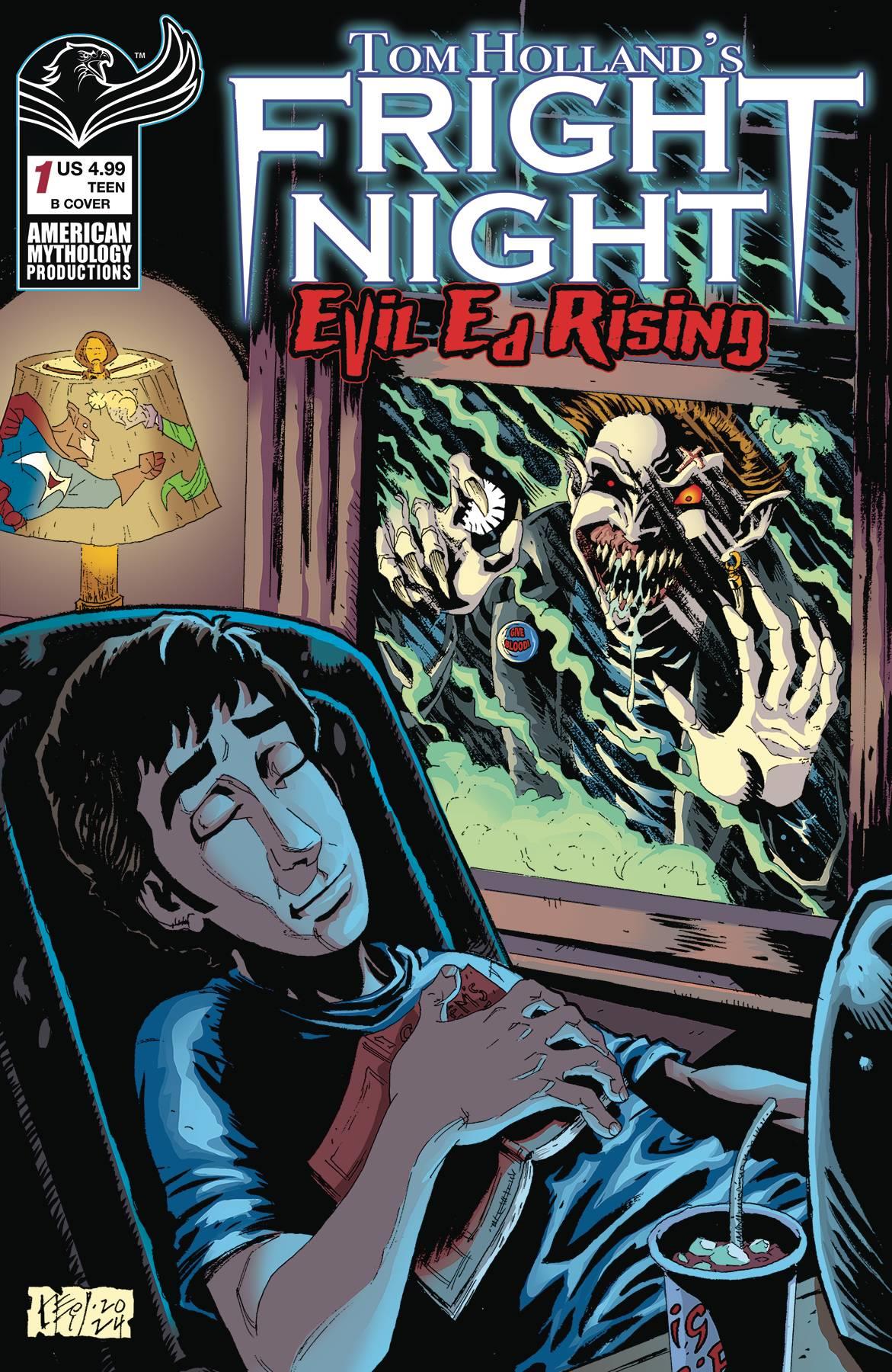 Tom Holland Fright Night Evil Ed Rising #1 Cvr B Vokes American Mythology Productions Comic Book