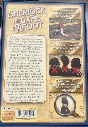 Sherlock: The Game is Afoot By Indie Boards & Cards Board Game